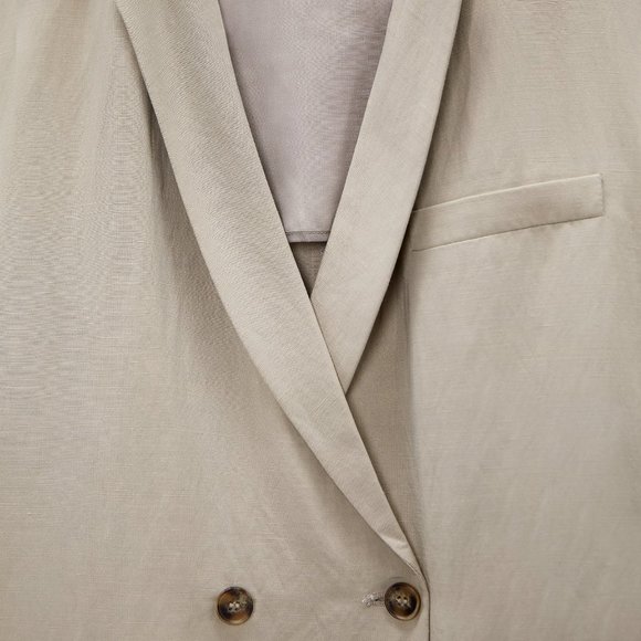 ZARA | Oversized Linen Blend Blazer - Picture 7 of 9